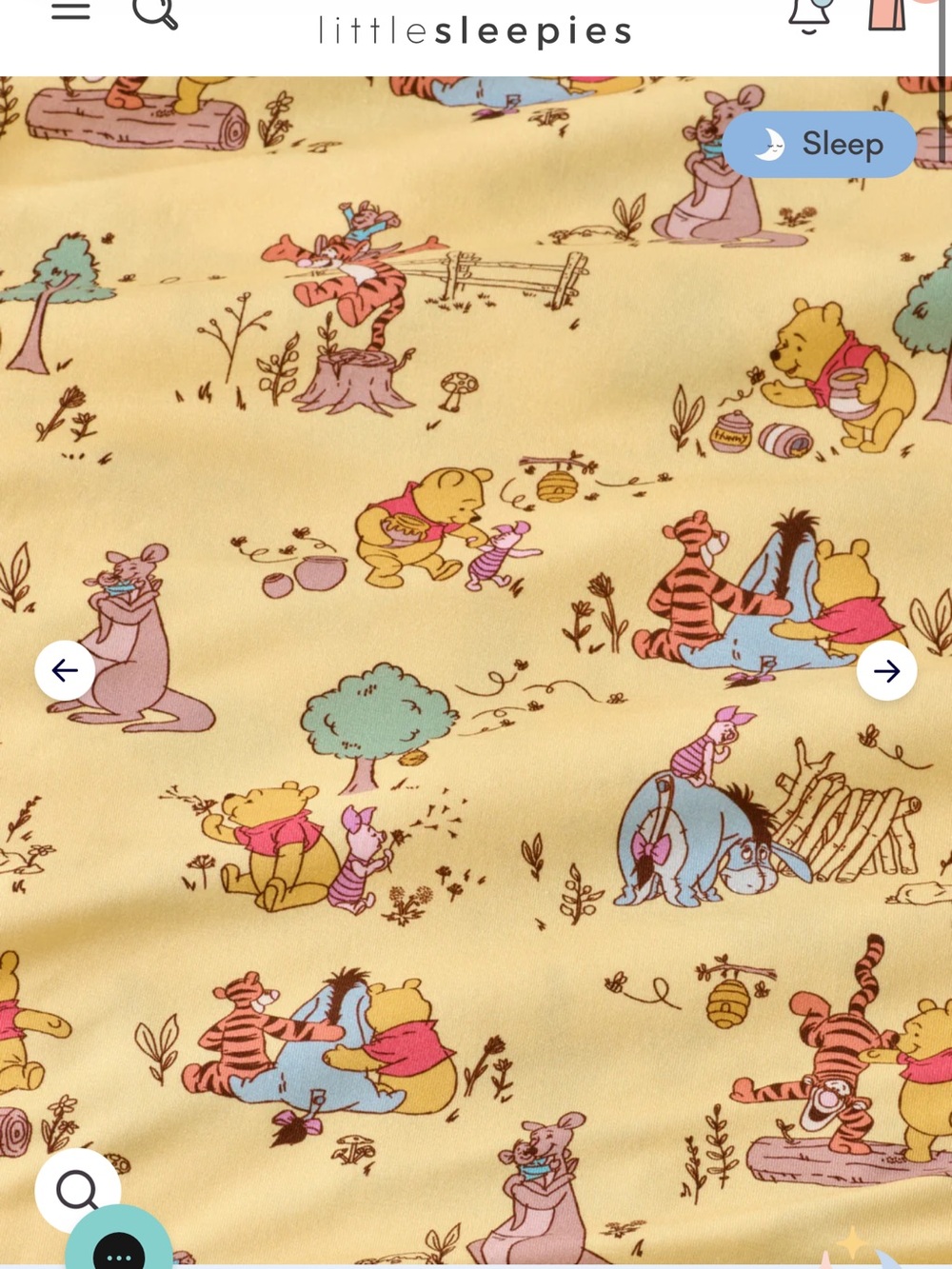 Little Sleepies Playtime With Pooh Large Cloud Blanket - Picture 2 of 4